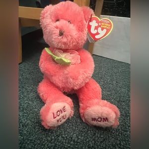Ty Beanie Babies Dear Mom Teddy Bear Plush Toy - Pink